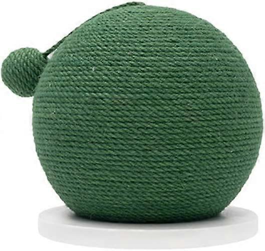 Interactive Sisal Cat Toy with Toy Ball - Funny Anti-Scratch Round Cactus Toy (White Base)