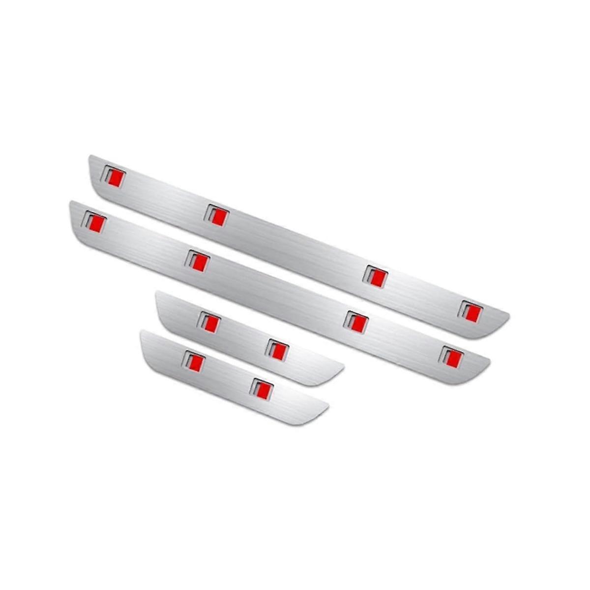 Bil LED Dörr Pedal Ljus, Bil LED Dörr Tröskelljus, Bil Automatisk Sensor Trådlös Dörrlampa, Fram + Bak, 4 st