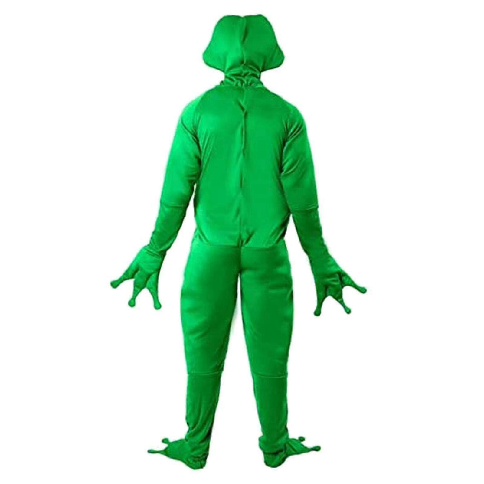 Hommes Halloween Frog Costume, Open Face Jumpsuit Bodysuit Frog Costume Femmes Drôle Clothings_a Tw