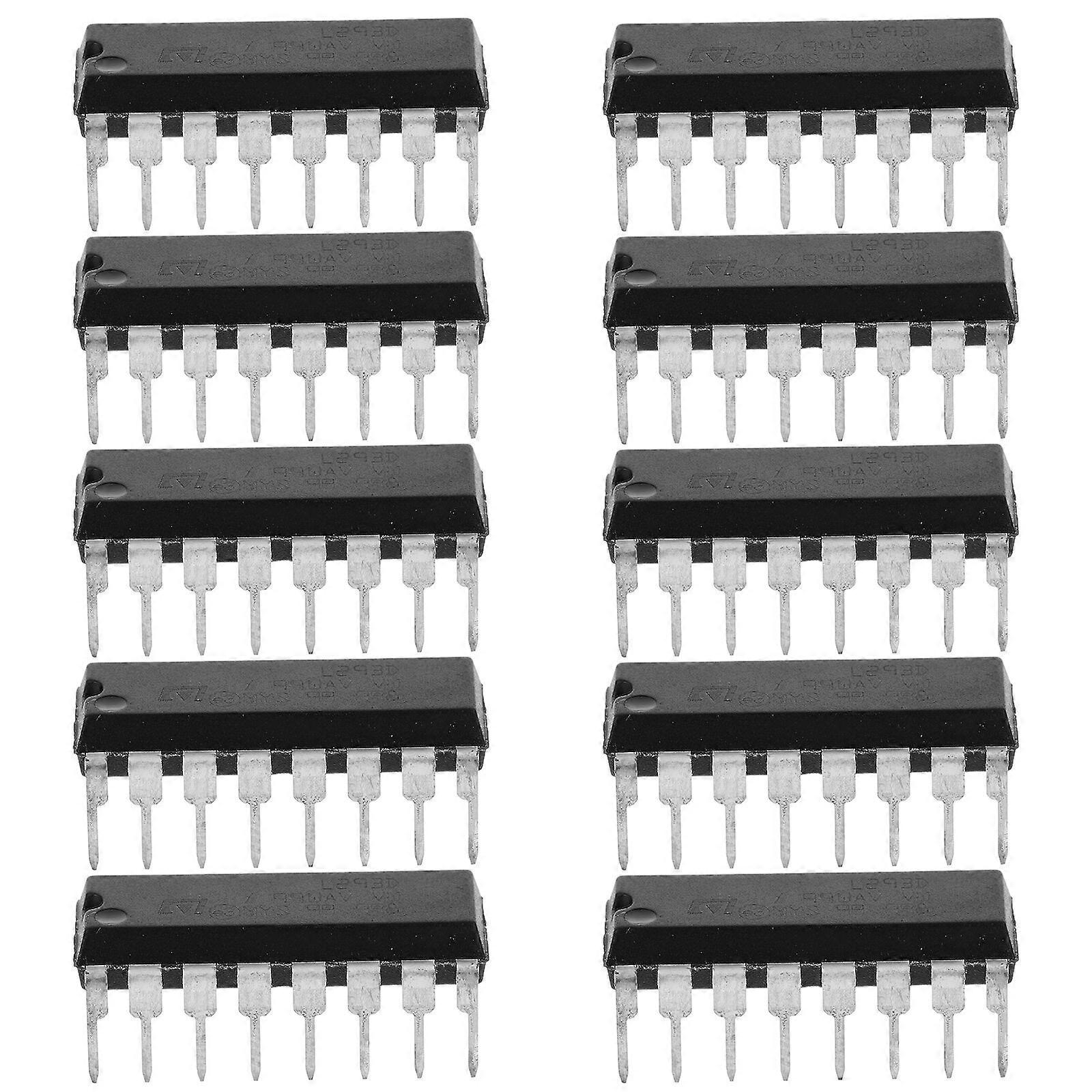 10pcs L293D DIP 16-pin IC Stepper Motor Drivers Controllers (Black)