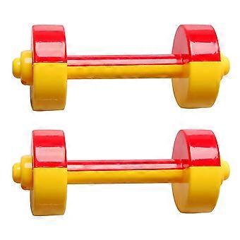 1 Paio Bambini Manubrio Giocattolo Plastica Manubrio Giocattolo Fitness Sollevamento Pesi Manubri Ginnastica Attrezzature Puntelli Primi Giocattoli Educativi per Bambini Palestra Casa (