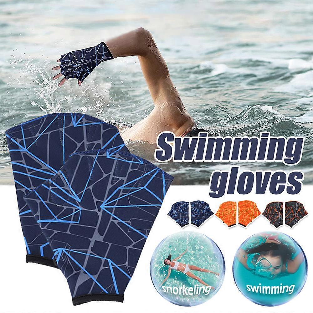 Swimming Gloves Aquatic Webbed Water Training Hand Flippers Swim Gear Gloves