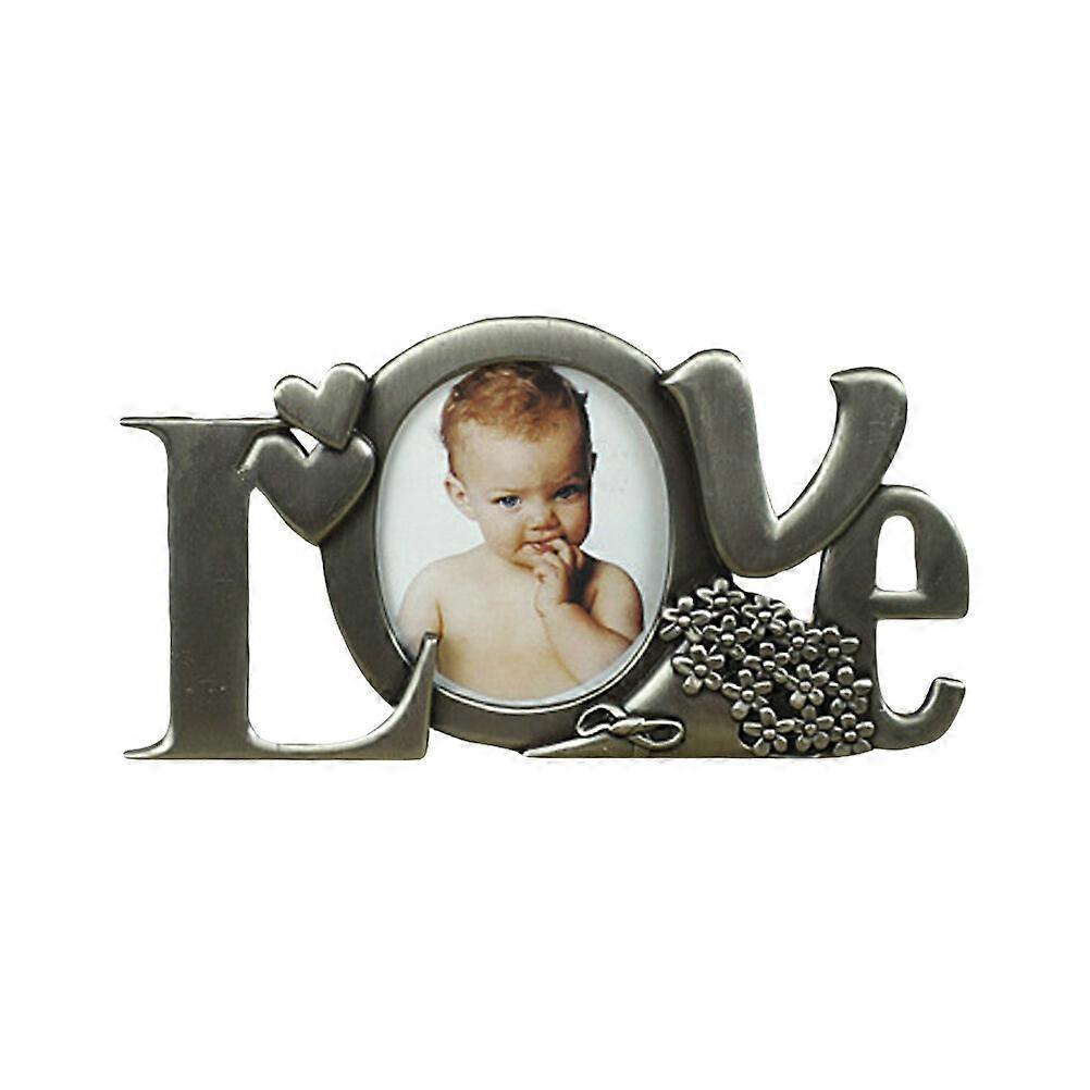 Metal Word Design Photo Holder Creative Picture Frame Table Photo Frame Decor