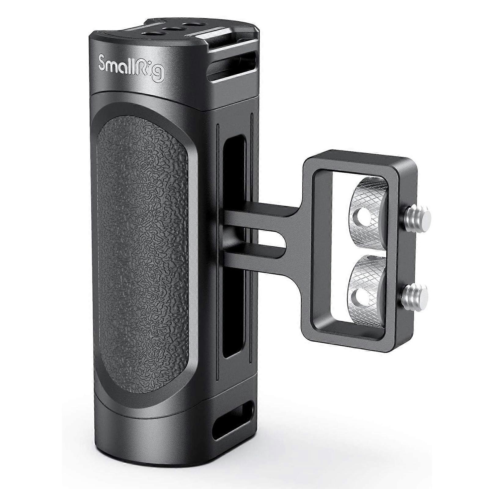SmallRig Mini Side Handle Handgrip with Dual 1/4"-20 Screw Mount for Mirrorless Digital Camera DSLR Camera Small Camera Cage Built-in Wrench, Up and D