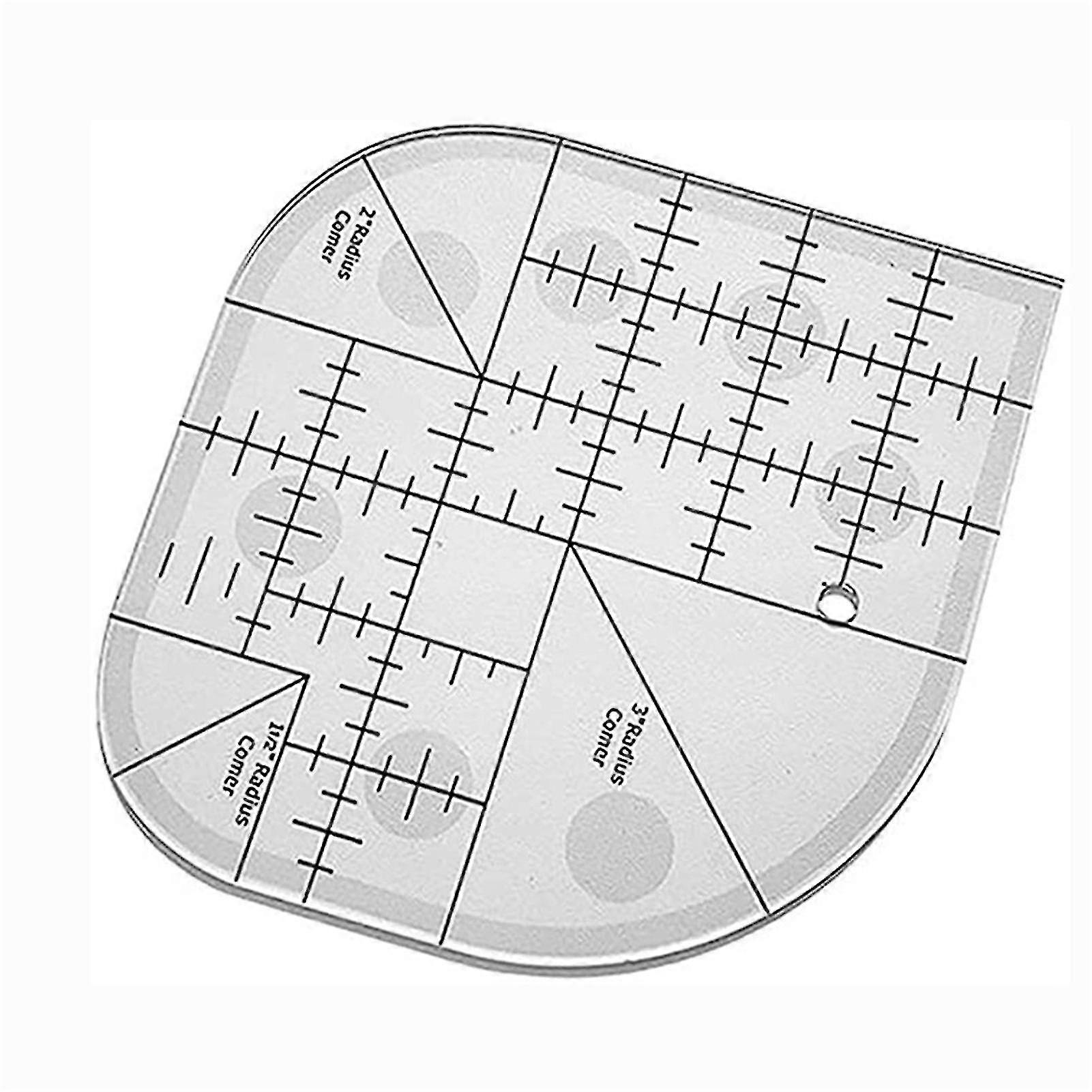 Curved Corner Cutter Ruler Acrylic Diy Crafts Patchwork Sewing Template
