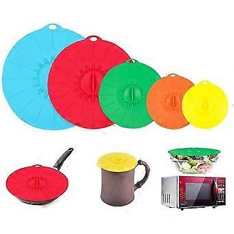 Silicone Lids, Pots, Pans, Cups And Microwave Food Covers Combo - Fda Approved