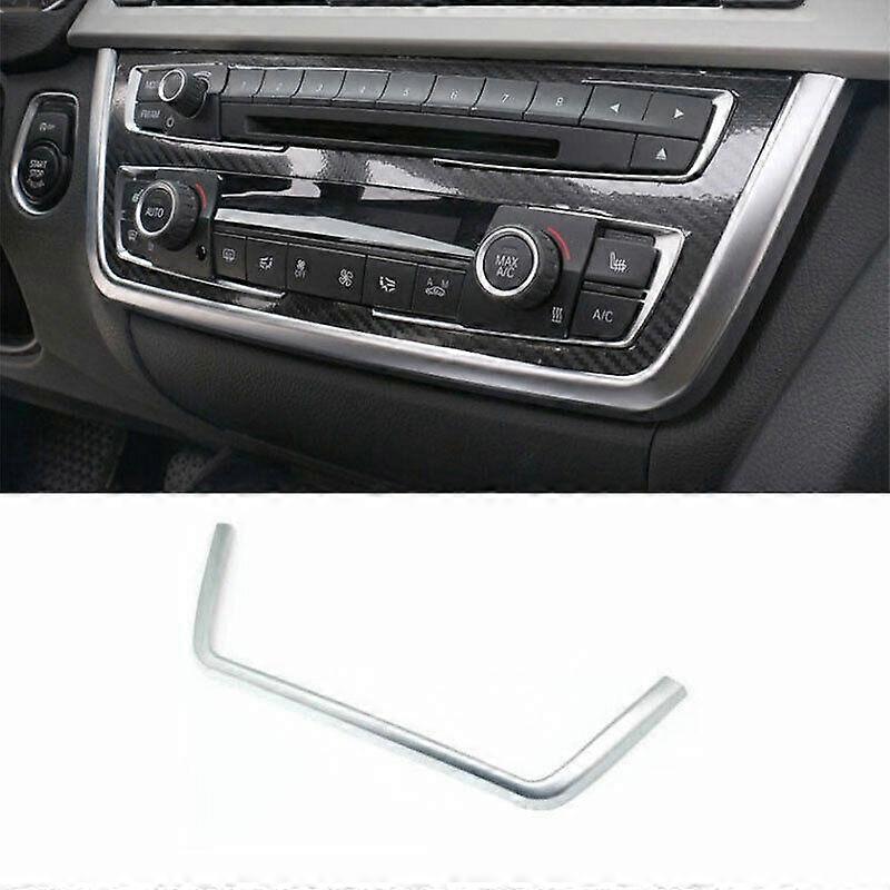 ABS Silver Middle Console U-Type Frame Cover Trim For BMW 3 4 Series GT 2013-19