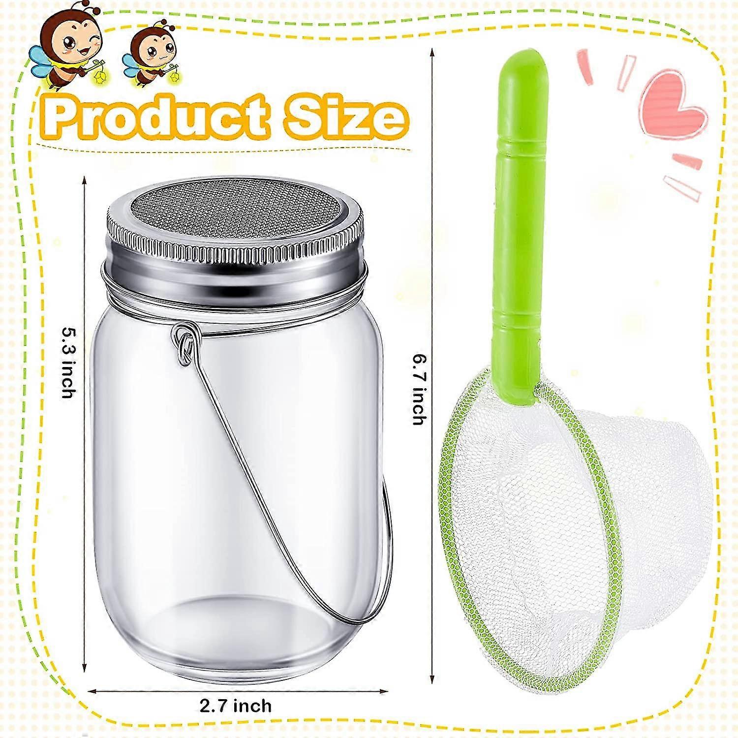 Outdoor Explorer Bug Catching Kit include barattoli con coperchi e maniglie, reti a farfalla