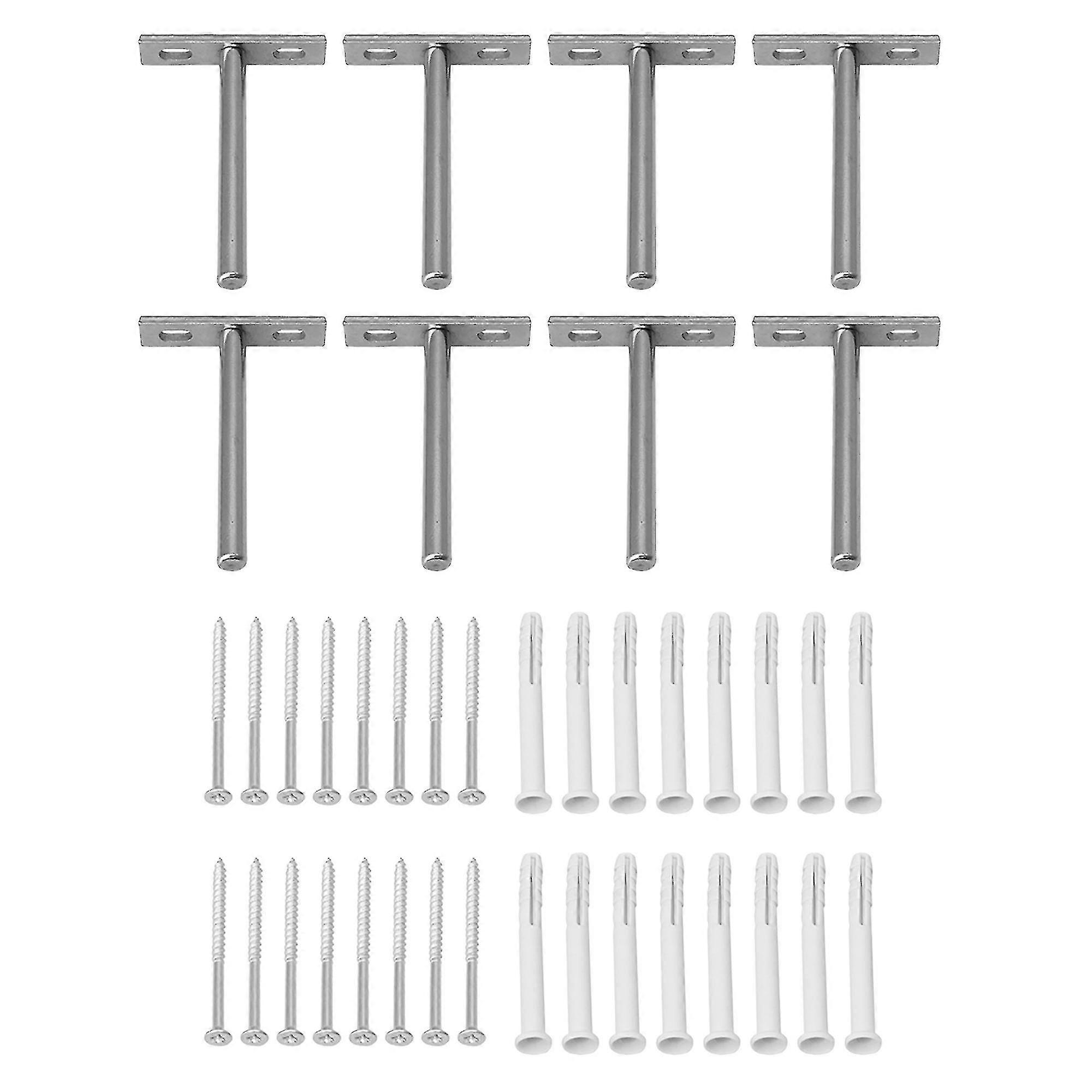 8pcs 4 Inch Invisible Floating Shelf Bracket For Layer Board Mount