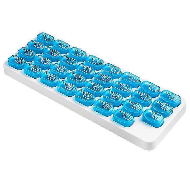Pill Box 31Day Medicine Tablet Dispenser Organizer Weekly Pill Storage Case Keyboard Shape Monthly