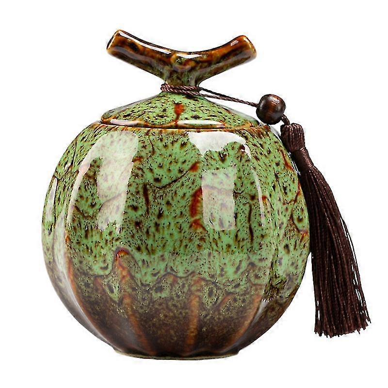 パンプキンスタイルティージャーセラミックティーバレル紅茶密閉タンク貯蔵タンクプーアル茶セラミックエアティグ