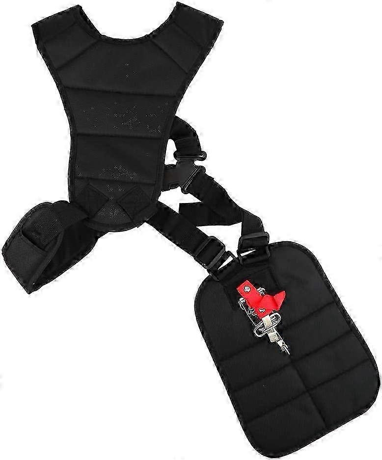 Lawn Mower Double Strap Shoulder Harness Black