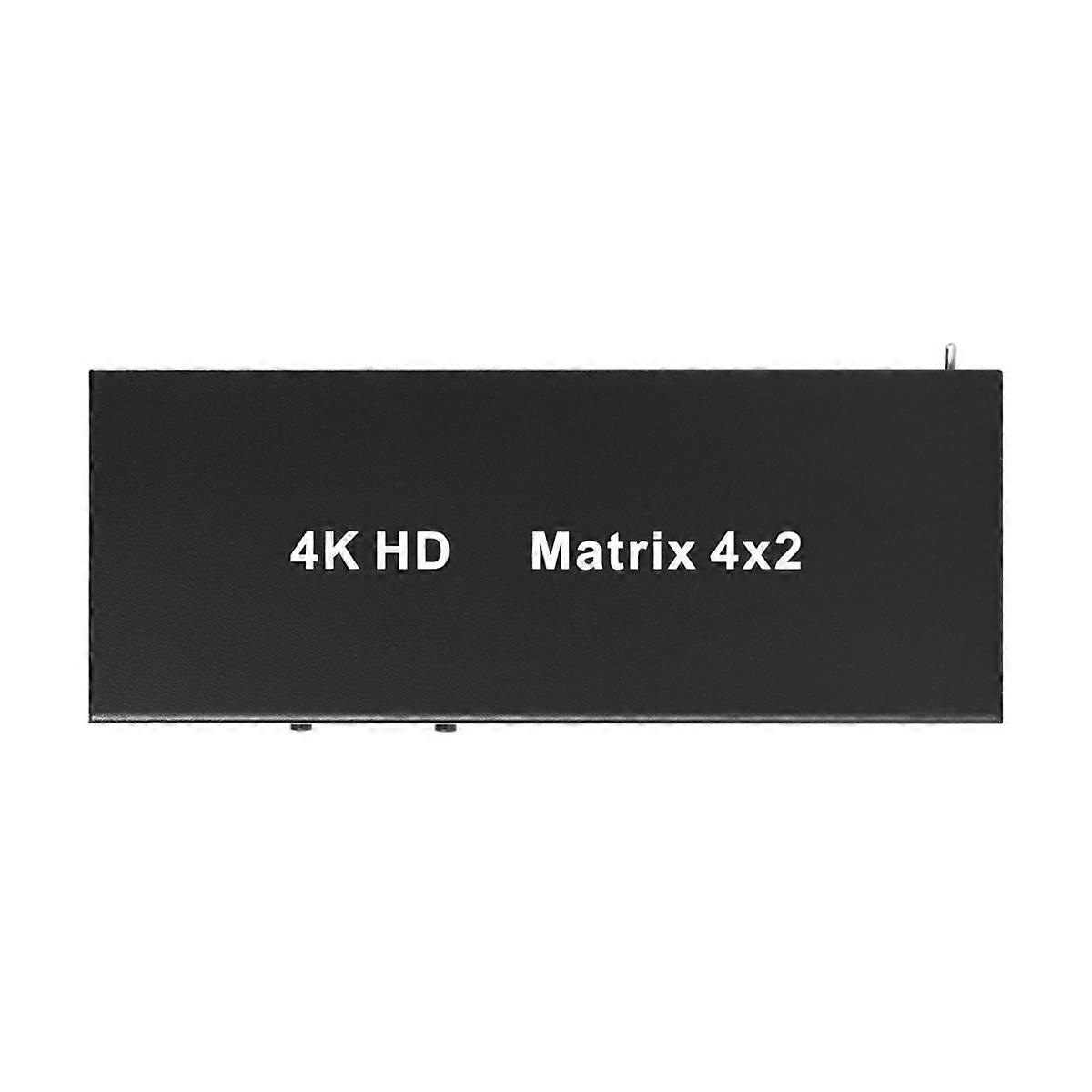 -Compatible Matrix 4X2 Switch Splitter 4K 30Hz with Audio Out Support 3D Function for DVD HDTV TV B