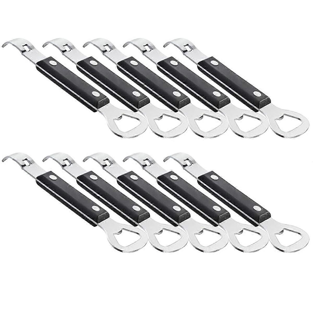 10PCS Can Opener Manual,Stainless Steel Can Punch Bottle Opener,2In1 Multifunctional Can and Beer O