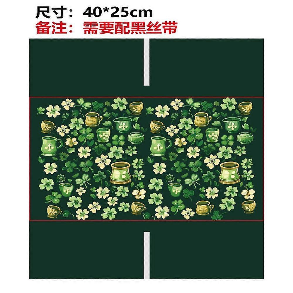Polyester Book Covers Elastic Notebook Wraps Rectangle Clover 400x250mm