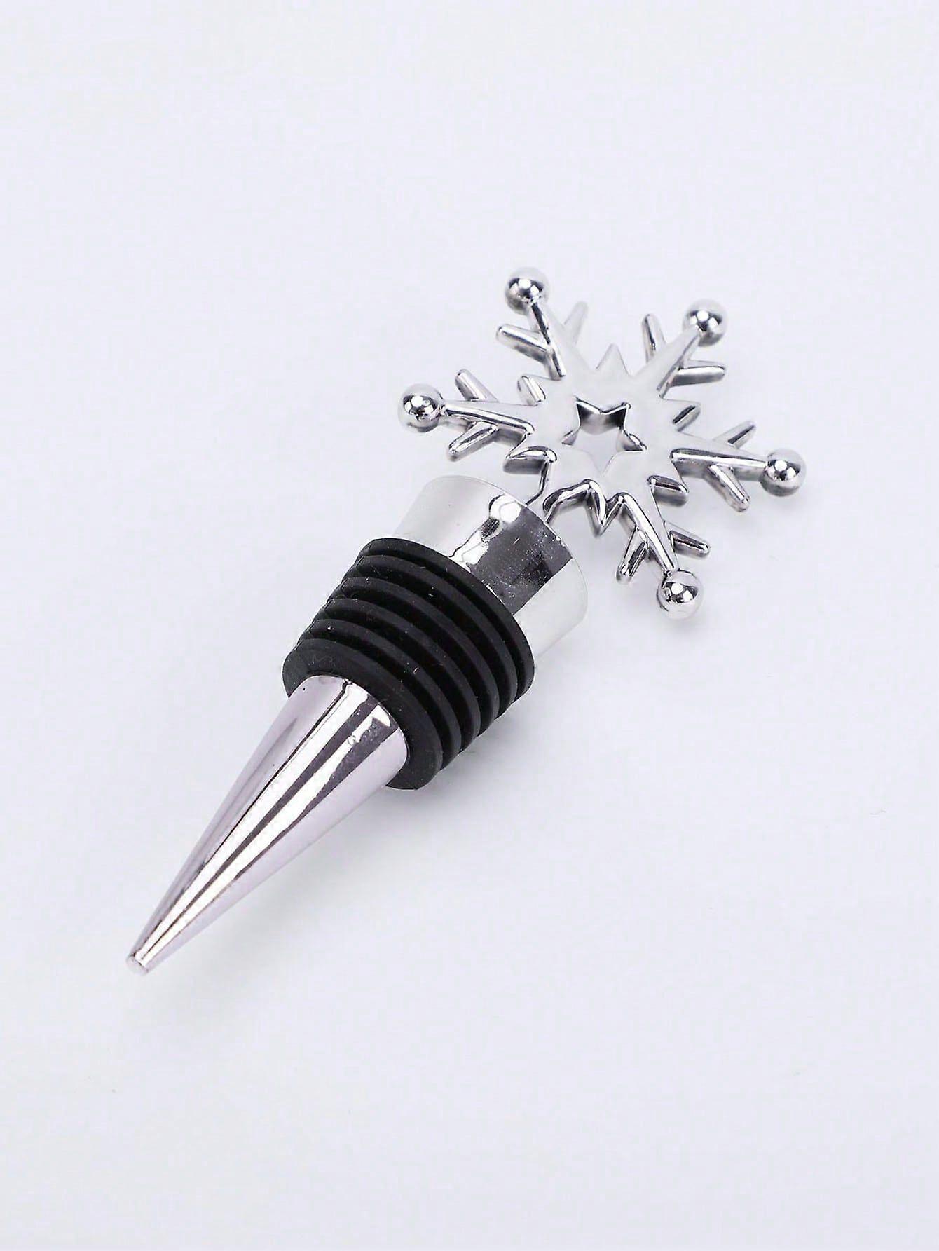1pc Snowflake Shaped Wine Bottle Stopper, Suitable For Red Wine, Champagne And Other Beverages