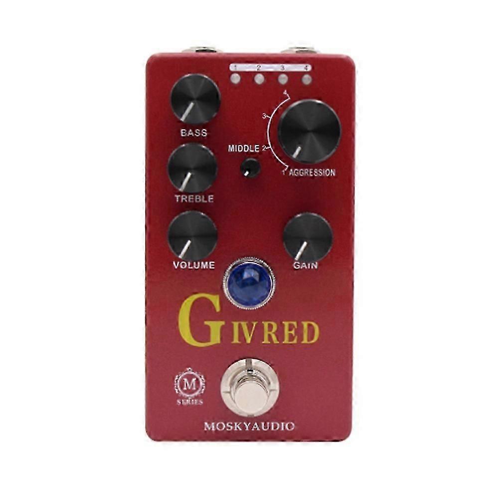 Audio G Iv Red Purple Channel Preamp/overdrive/distortion Pedal Guitar Bass Effect Pedal Four Mo