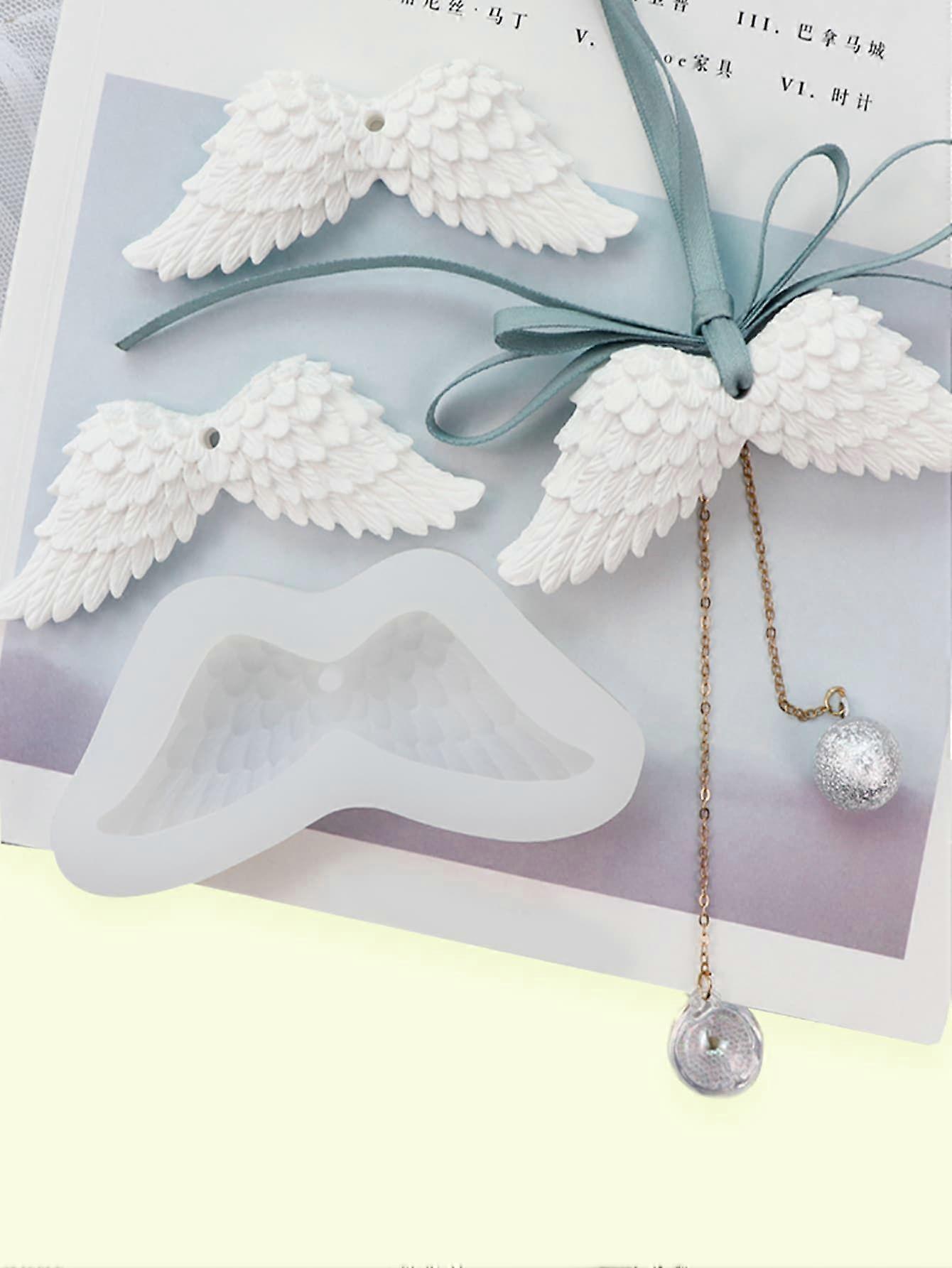 1pc Wing Shaped DIY Silicone Mold, White Aromatherapy Balm Silicone Mold For DIY Craft