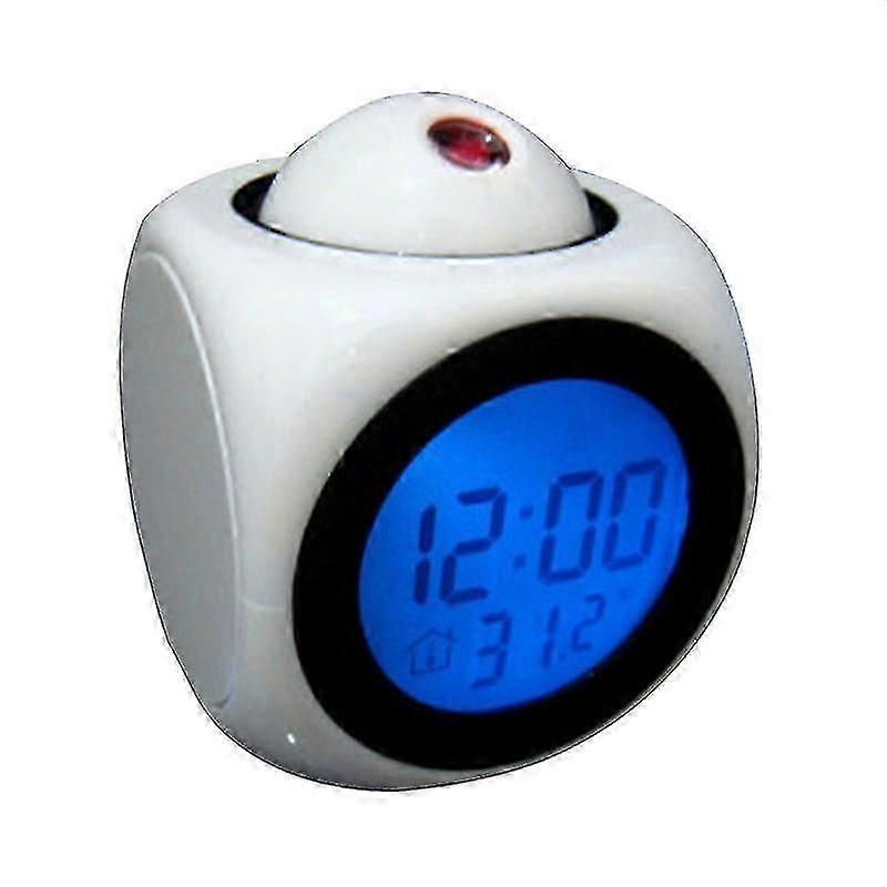 Multifunctional Voice Talking LED Display Time Projection Thermometer Alarm Clock
