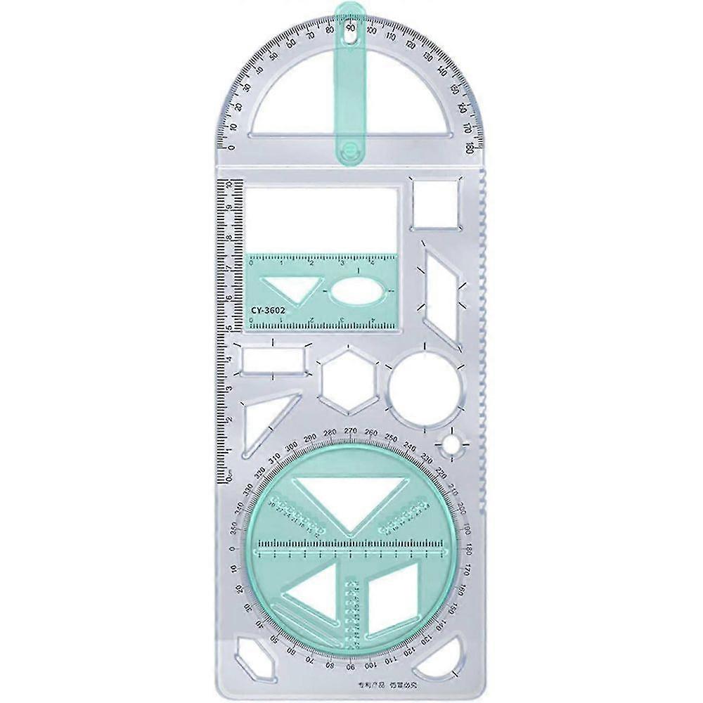Geometric Ruler,Multifunctional Ruler, Creative Math Learning Aids Geometric Drawing Ruler, Drafting Rulers and Templates, Math Geometry Ruler Drawing