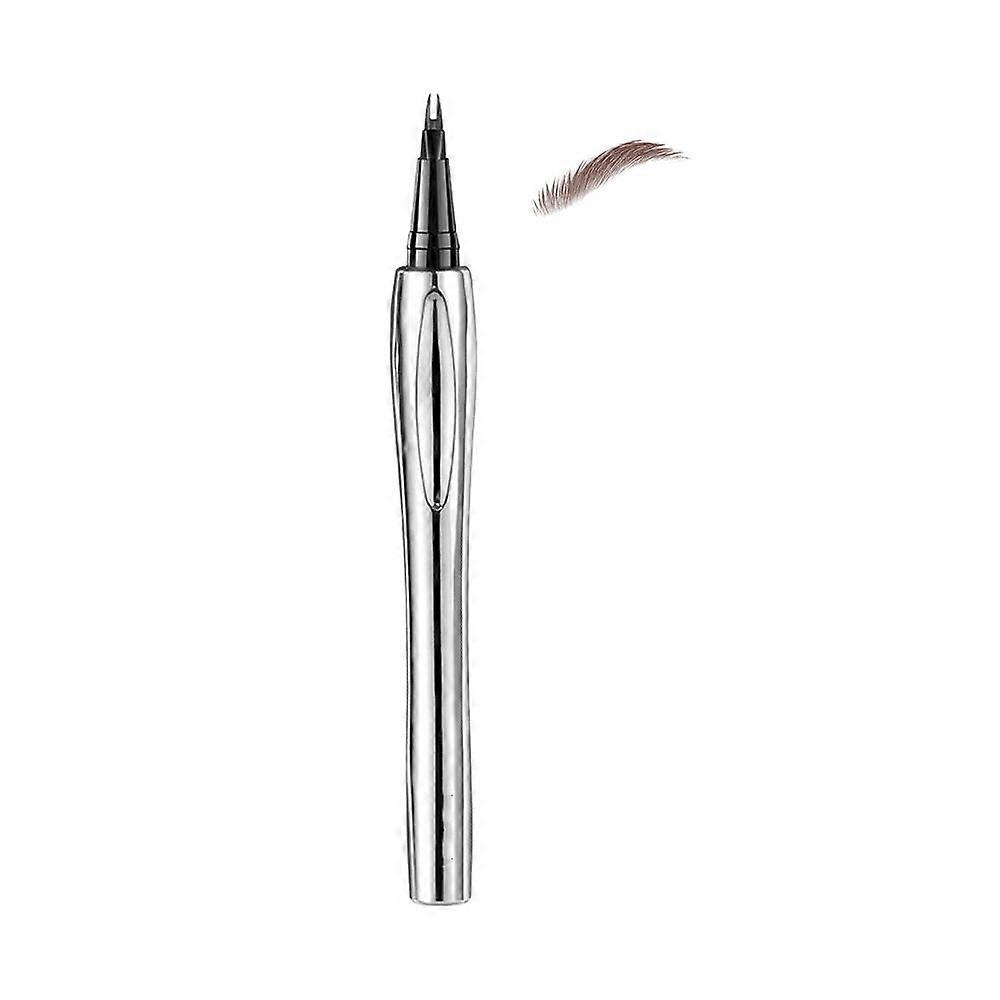 0.5ML Eyebrow Pencil 2 Micro Fork Tip Applicator Waterproof Natural Long Lasting Smudge-proof Microblading Two-Pronged Liquid Brow Contouring Pen