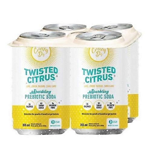 Crazy D's Crazy D's Prebiotic Soda Twisted Citrus, 6 X 4 Packects (355 Ml)
