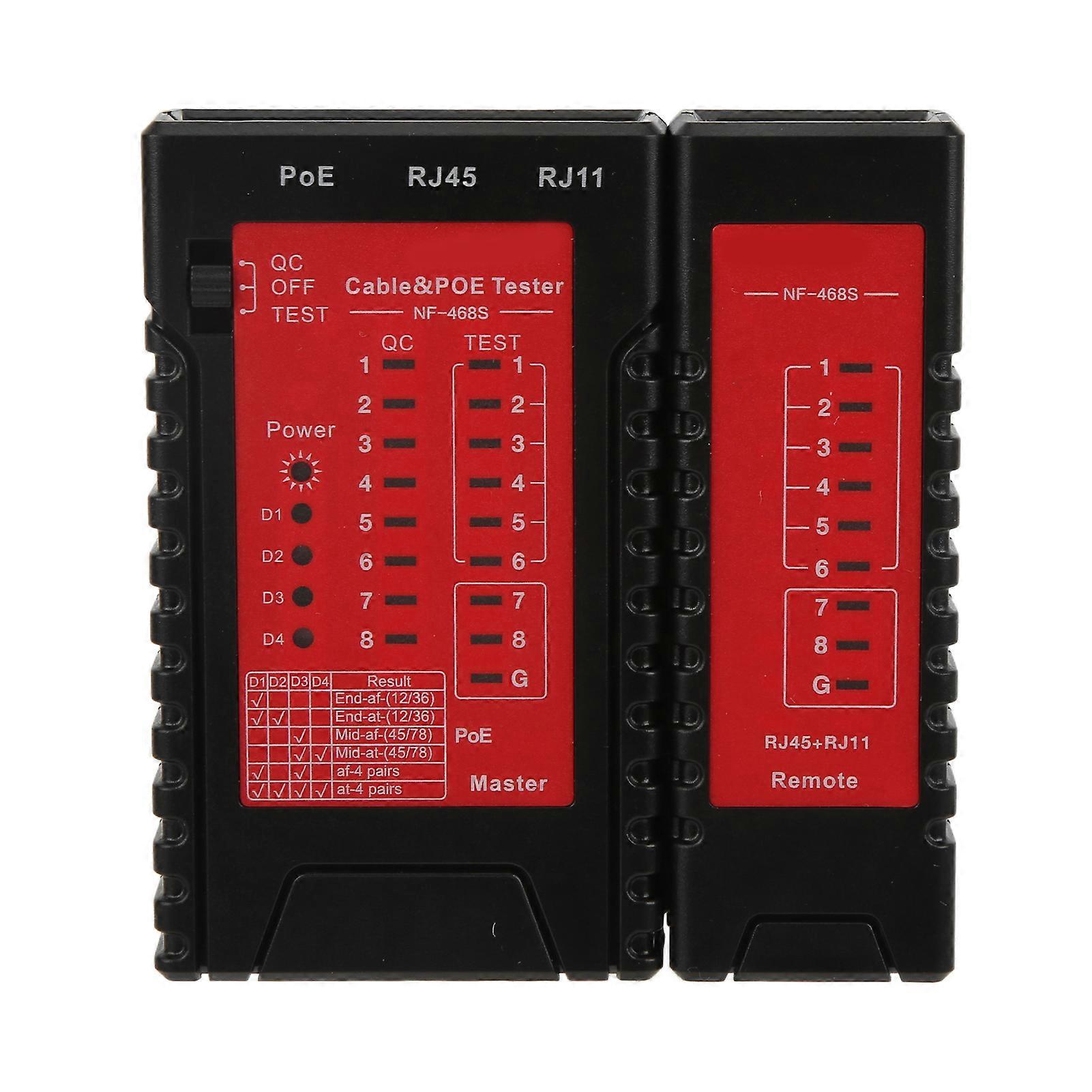 NOYAFA NF‑468S Net Cable Tester Withstand Voltage Disconnection Detection Telephone Cable Tester
