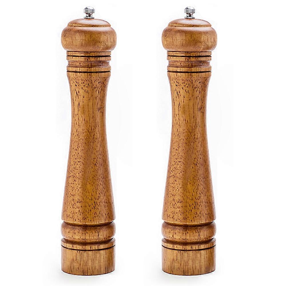 Pepper and Salt Mill Set, Wood, Ceramic Grinder
