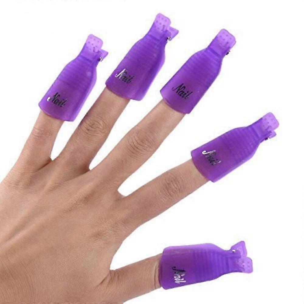 Manicure remover set paars (twee sets) 10stmake up