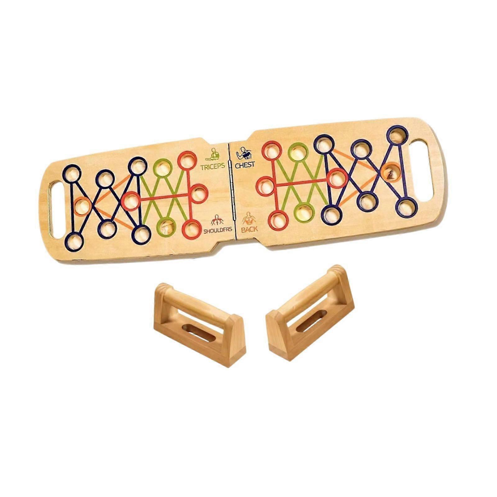 Wooden Push Up Stand Portable Equipment Exercise Board for Exercise Gym Back