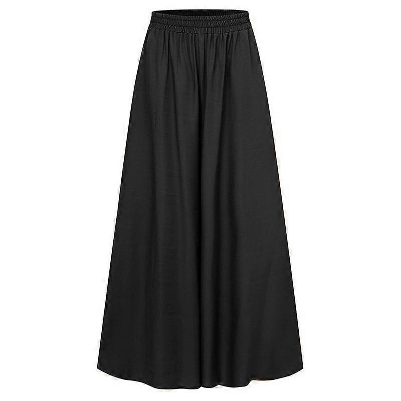 Spring Autumn Band Leg Pants Female Solid Wide Full Length Pants Female Ladies Trousers Plus Size