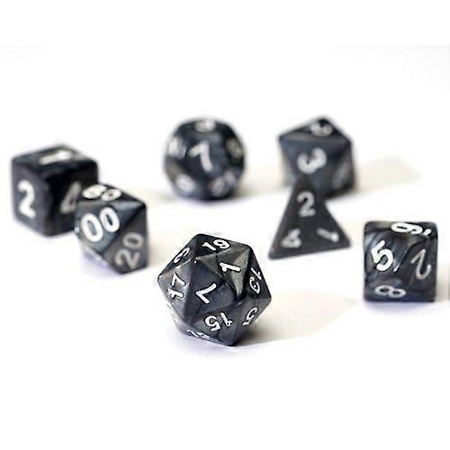 Pearl Charcoal Grey Poly Set Dice Set