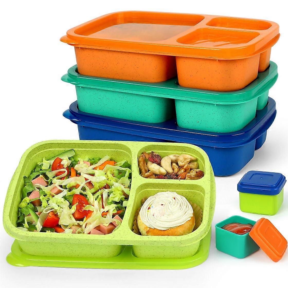 Reusable Lunch Box Set for Adults Meal Prep Containers and Sauce Containers