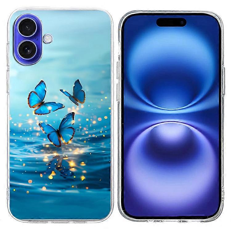 Compatible For iPhone 16 Case Pattern Printing Shockproof Soft TPU Phone Cover