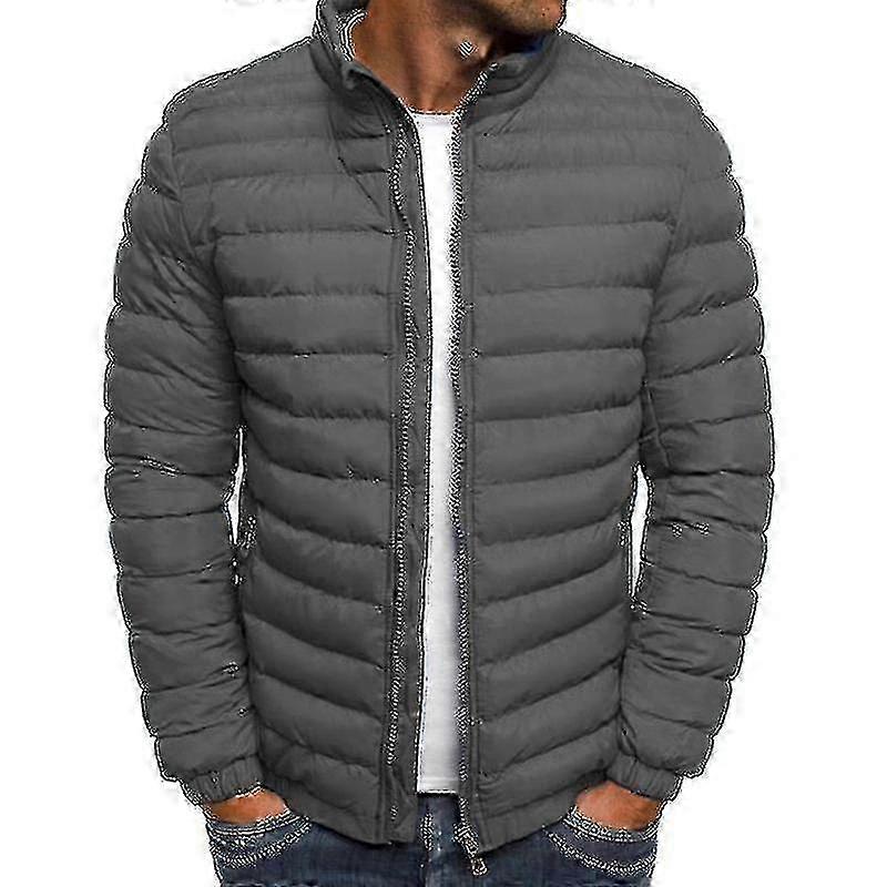 Lightweight Bubble Puffer Quilted Jacket for Men's Outerwear