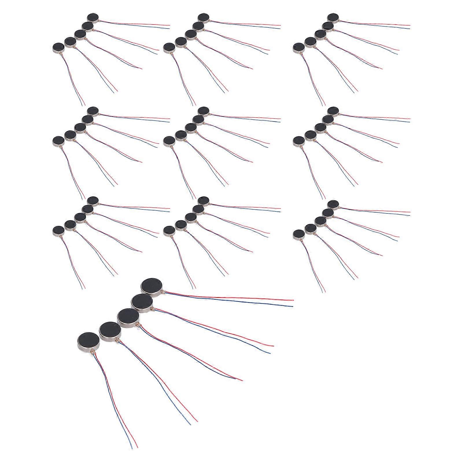 50Pcs Vibrating Motors 12mm×3.4mm 3V High Accuracy High Resolution Low Vibration Low Noise Mini DC Flat Button Motor