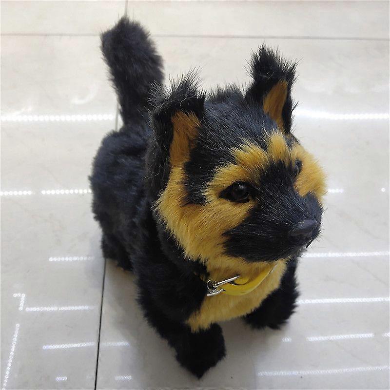 Wolf#  Electric plush simulation induction walking dog light control toy new exotic touch simulation dog