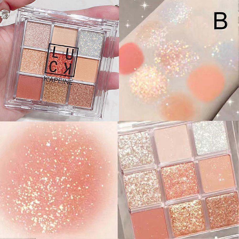 9-Color Eyeshadow Palette Vibrant Matte Shimmer Long Lasting Non-Smudge Makeup Kit