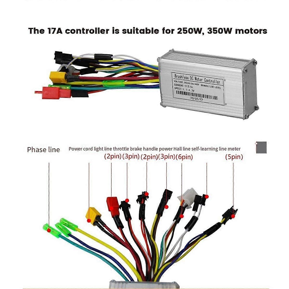 Mountain Bike Lithium-Ion Power Conversion Parts S-100 Color LCD Meter with Tri-Mode 17A Controller