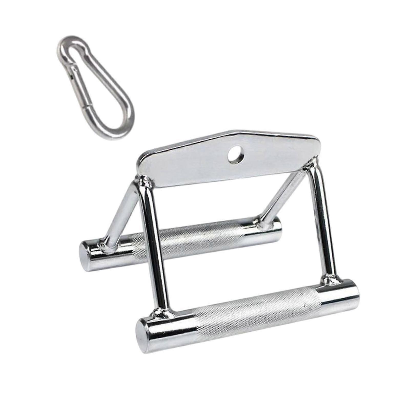 Double D Handle LAT Pull Down Bar for Muscle Building Pilates Weight Lifting M