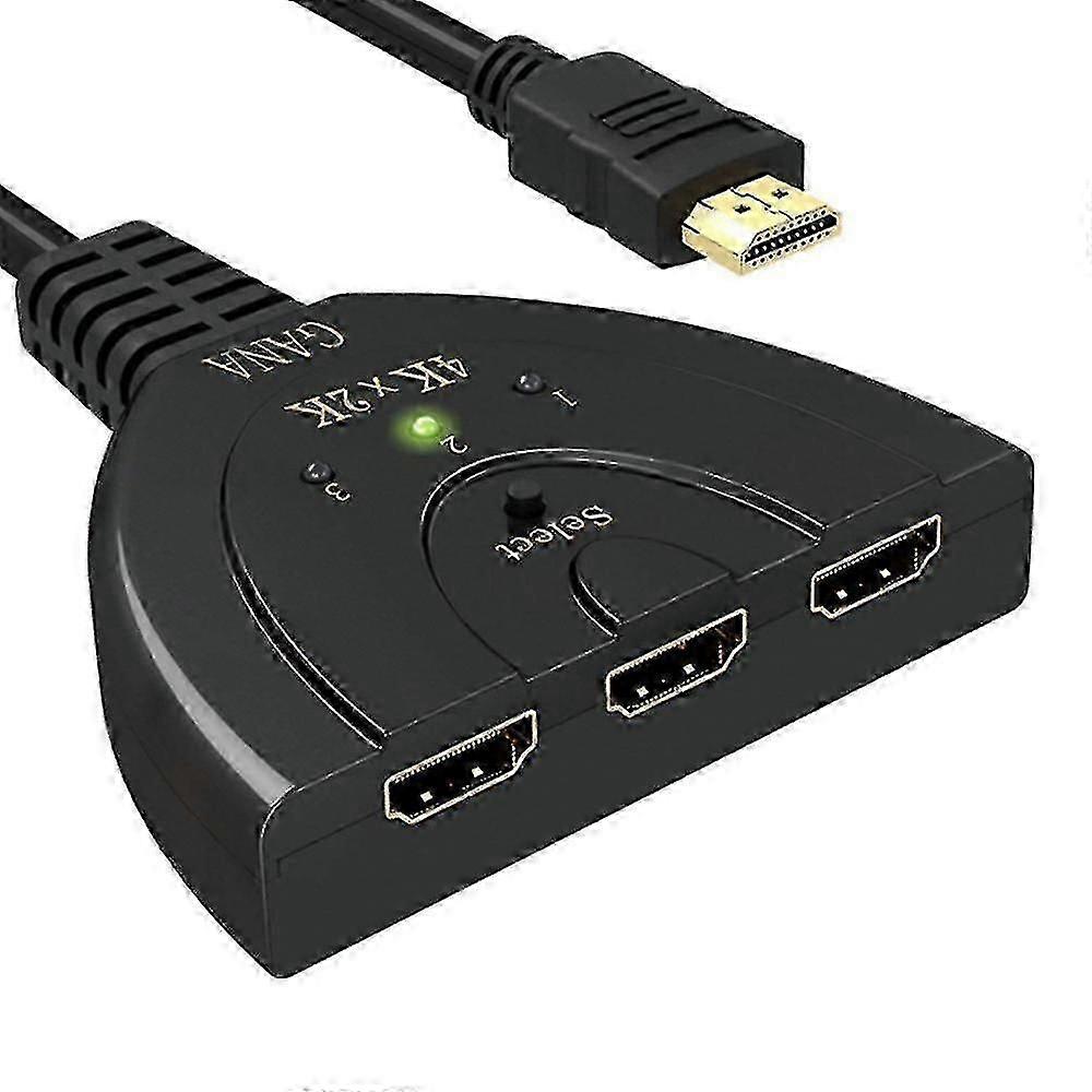 Hdmi Switch,3-port Hdmi Switcher,hdmi Splitter,supports Full Hd1080p/3d With High Speed Cable