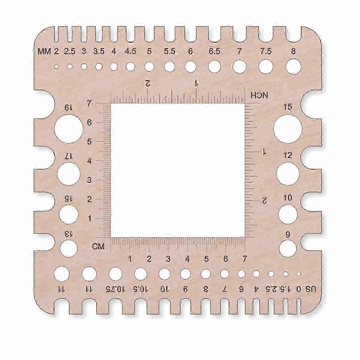 Knitting Needle Gauge Ruler Crochet Hooks Ruler Yarn & Ruler (Universal Gauge/Ruler D