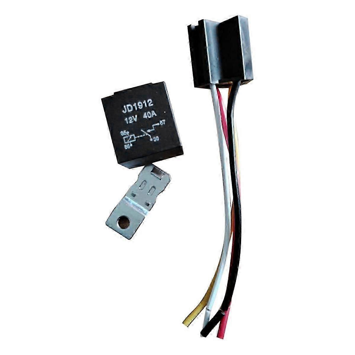 Waterproof Automotive Relay 12V 40A, 4Pin, Car Relay with Harness Socket Iron Back Automotive Relay