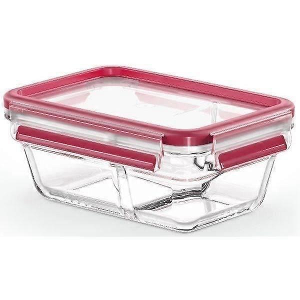 EMSA Clip &amp; Close Box 0.8L - 2 compartments - Rectangular - Red