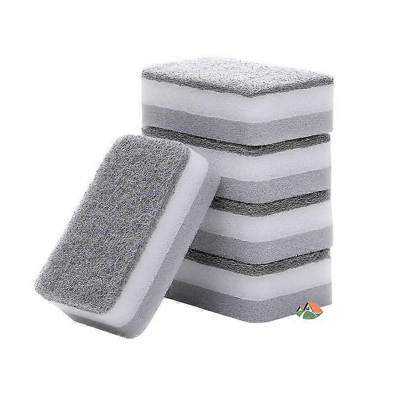 5Pcs/Set Strong Decontamination Cleaning Sponge Brush Scouring Pad Dish Towels Cloth Kitchen Rags
