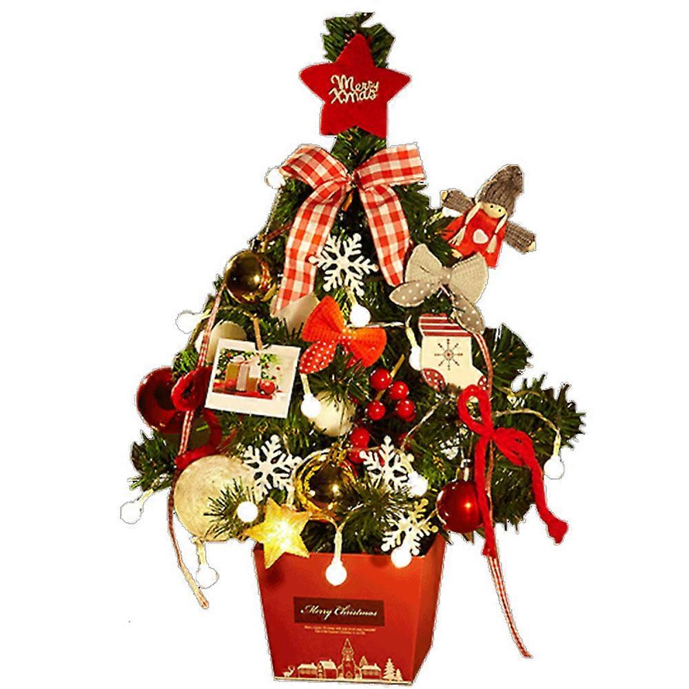 Charming Holiday Decor: Mini Christmas Tree, Artificial Table Top with Premium Safe Material, Compact Size for Versatile Display, Home Decoration