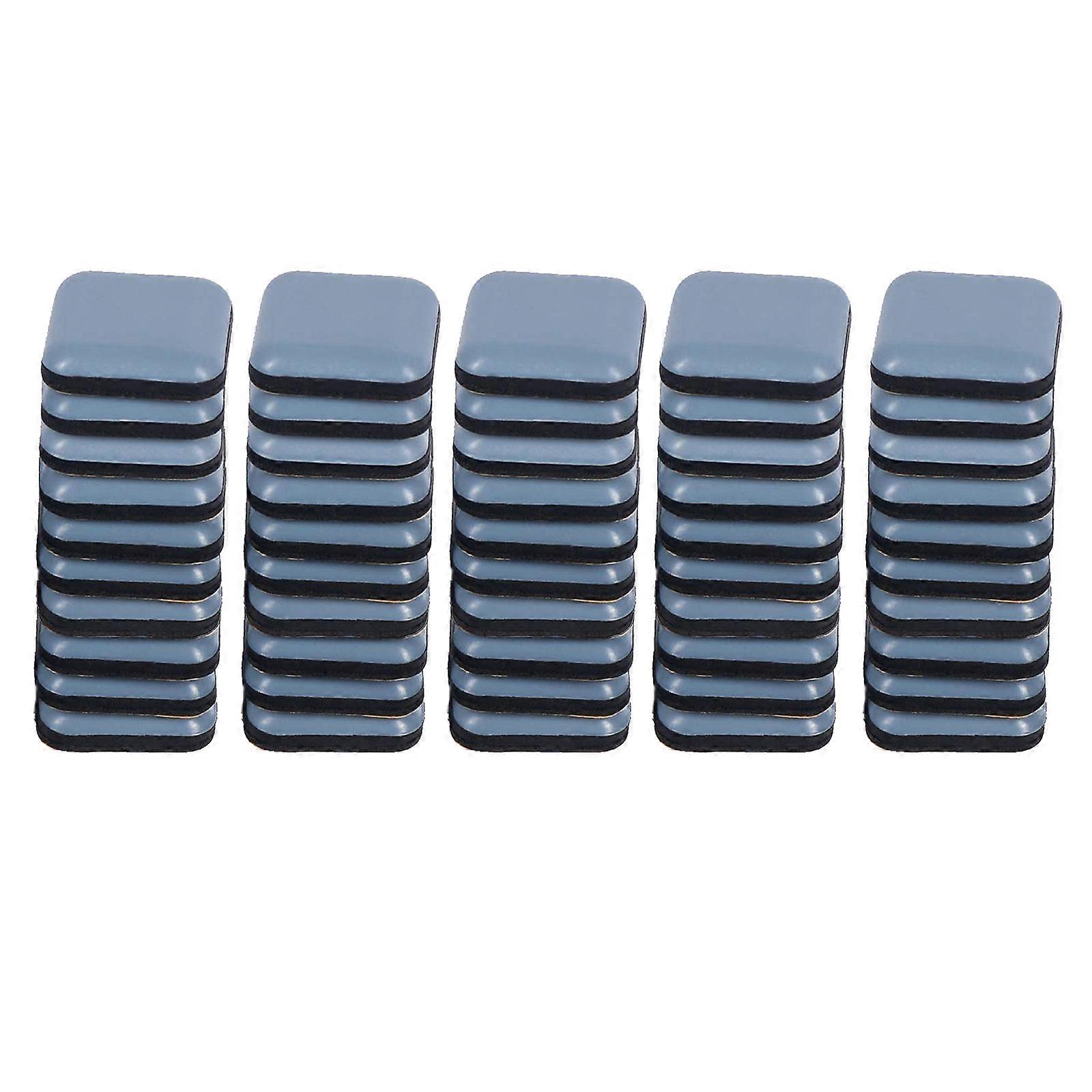 50pcs Multipurpose Adhesive Furniture Leg Pad Teflons ABS Materials for Easy Movement and Floor Protective Use 30x30mm