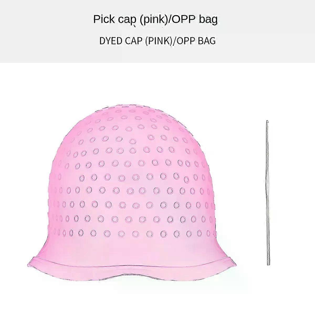 2Pcs/set Hair Coloring Highlighting Cap Reusable Silicone Highlight Cap Pull Through Caps for Hair Dying Frosting Cap with Hook