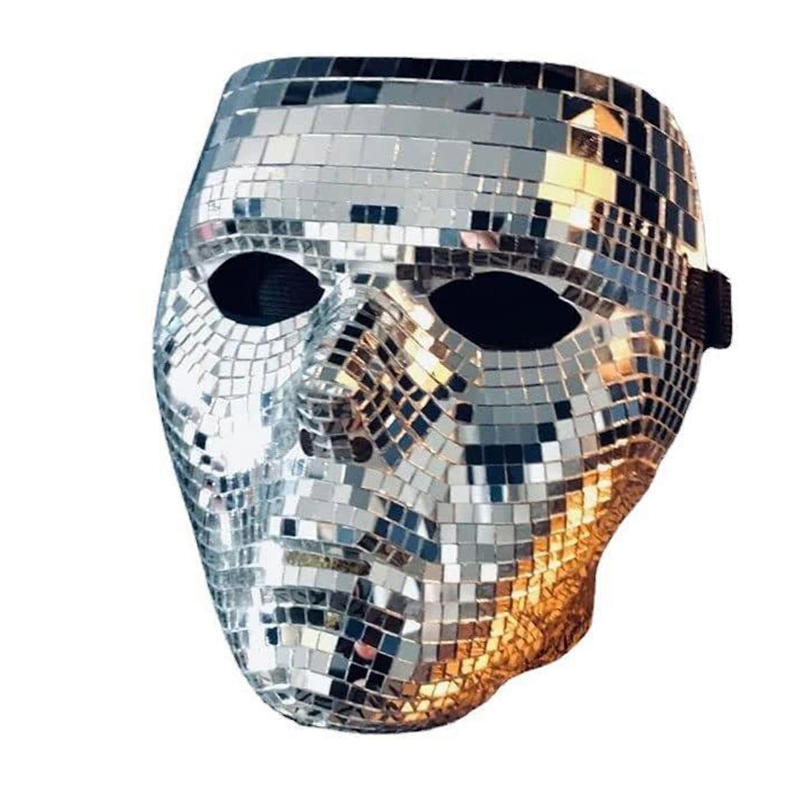 Mirror Reflection Masquerade Masks Party Eye Masks Sexy Crystal Eye Masks Flaring Crystal Face Masks Cosplays Prop Masks Silver