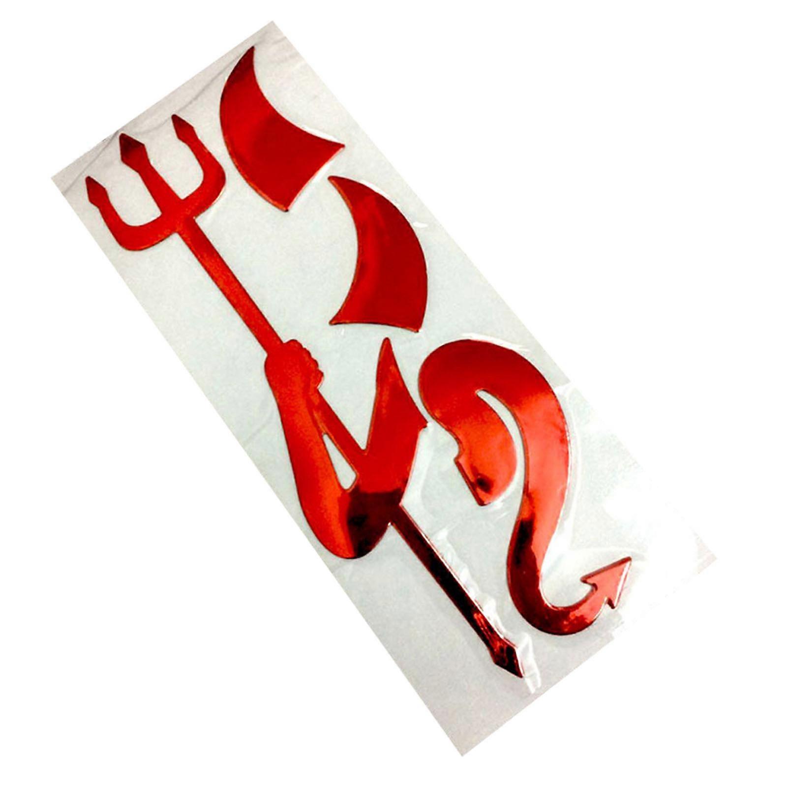 Lile Demon Sickers Cool Syling Universal Fis Moorcycle Car Label Decoraion DIY Warning Reflecor Srips